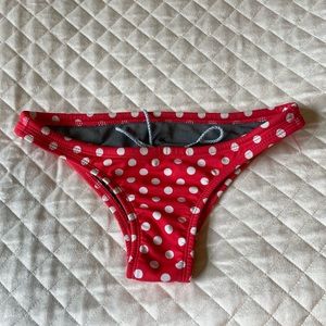 Jolyn Red And White Polka Dot Europe Bikini Bottoms XS